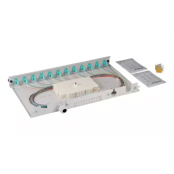 Patch panel EFB Elektronik BA71901L12OM3 1U LC OM3 grigio