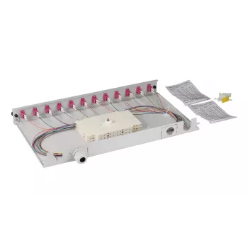 Patch panel EFB Elektronik BA71901L12OM4 1U LC OM4 grigio