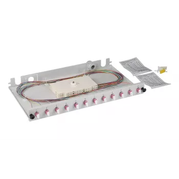 Patch panel EFB Elektronik BA71901L24OM4 1U LC OM4 grigio metallo montaggio rack