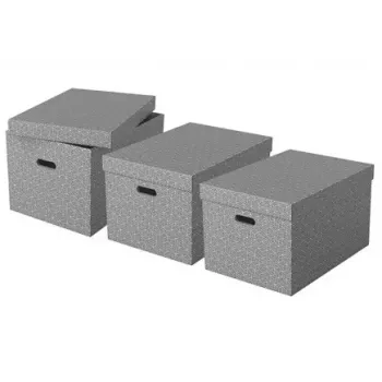 Scatola portadocumenti ESSELTE 628287 rettangolare cartone grigio 355×510×305 mm