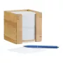Distributore di note Relaxdays bambù, 900 fogli, 105x105x105 mm