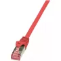 Cavo di rete LogiLink Cat.6 S/FTP RJ-45 0.5m rosso