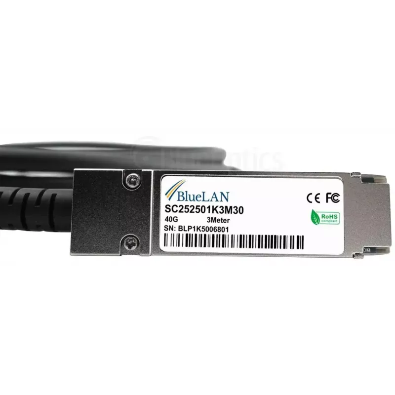BlueOptics cavo InfiniBand/fibra ottica 3 m QSFP nero