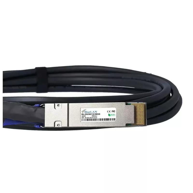 Cavo DAC BlueOptics PAN-QSFPDD-DAC-1M-BL QSFP-DD InfiniBand 1 m nero
