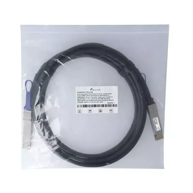 Cavo DAC BlueOptics PAN-QSFPDD-DAC-2M-BL QSFP-DD InfiniBand 2 m nero