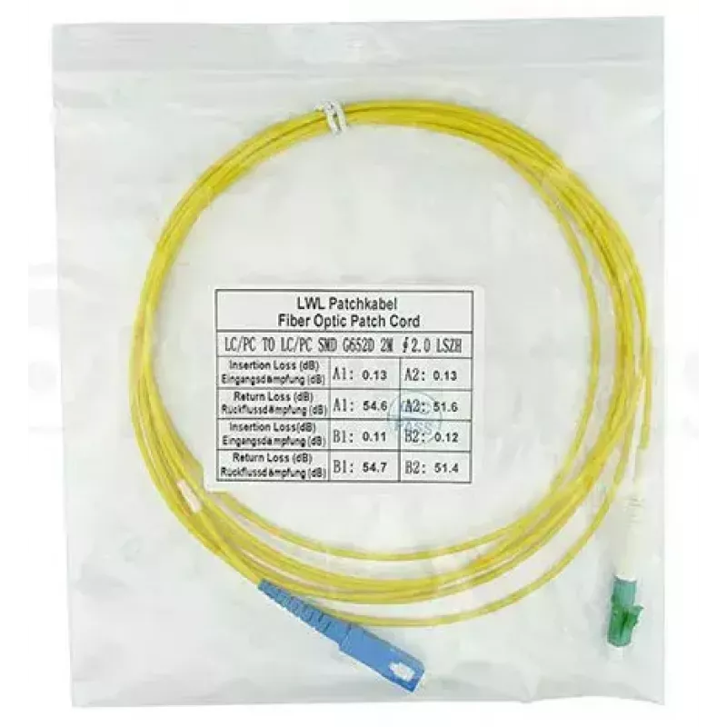 Cavo in fibra ottica BlueOptics SFP2122BU0.5MX LC SC OS2 0,5 m giallo