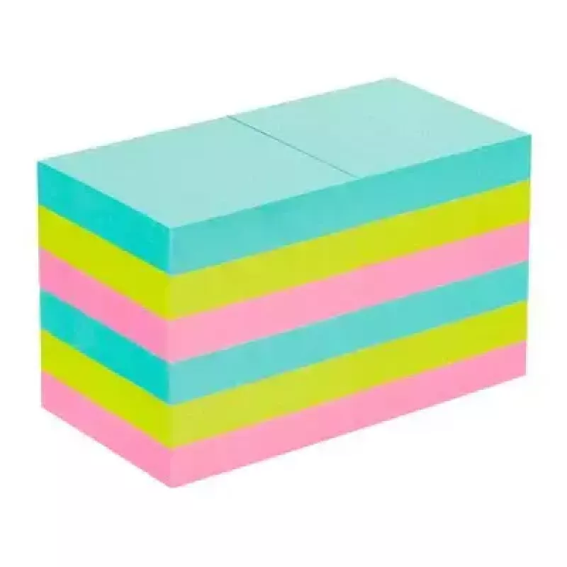 Note adesive Post-It 3M 622-12SS-COS, quadrate 47,6×47,6 mm, 90 fogli, blu/verde/rosa