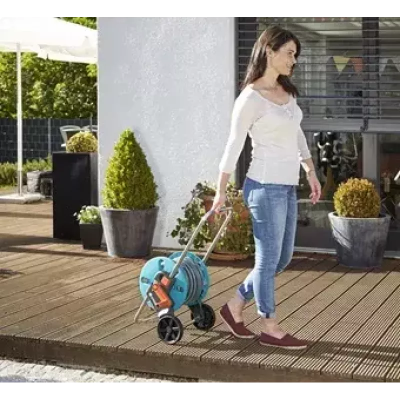 Gardena CleverRoll S Set avvolgitubo 20 m, turchese/grigio (18502-20)