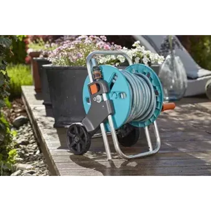 Gardena CleverRoll S Set avvolgitubo 20 m, turchese/grigio (18502-20)
