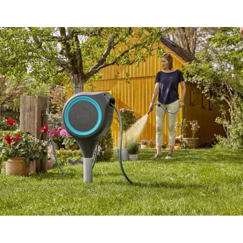 Tubo da giardino Gardena RollUp S 15 m fuori terra teal