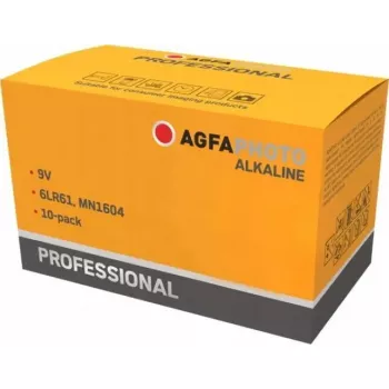 Batteria alcalina 9V AGFA Professional — confezione da 10