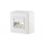 Presa di collegamento Metz Connect 1309160002-E RJ-45 bianca 85x85mm