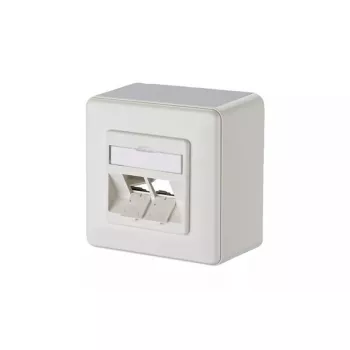 Presa 2 x RJ-45 METZ CONNECT 130B10D20002-E bianco