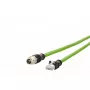 METZ CONNECT 142M2X15100 Cavo di rete Cat6a da M12 a RJ-45, 10 m, verde