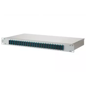 Patch panel 1U BTR METZ CONNECT 150255BA24-E con connettori SC, montaggio rack 482,6×44,5×242,5 mm