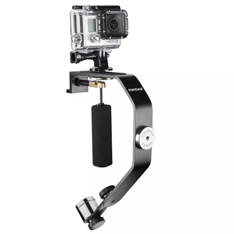 Treppiede Mantona 20313 Action Camera 0 gambe 0,5 kg nero argento