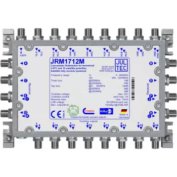 JULTEC JRM1712M Multiswitch satellitare, da 17 ingressi a 12 uscite, in cascata