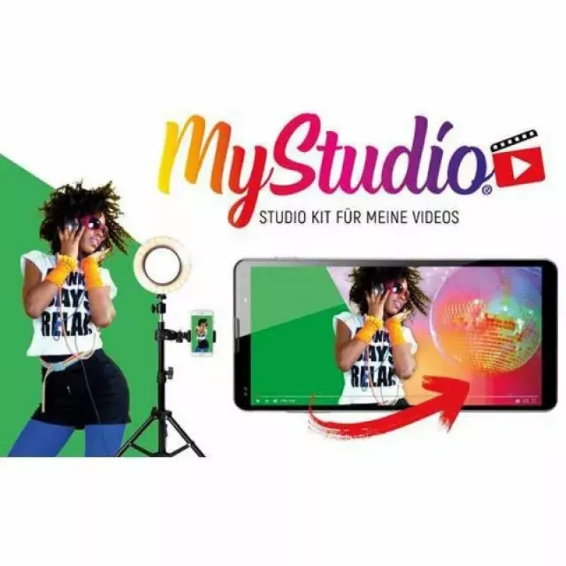 Greenscreen EASYPIX MyStudio 62020 portatile leggero – sfondo pieghevole per foto e video