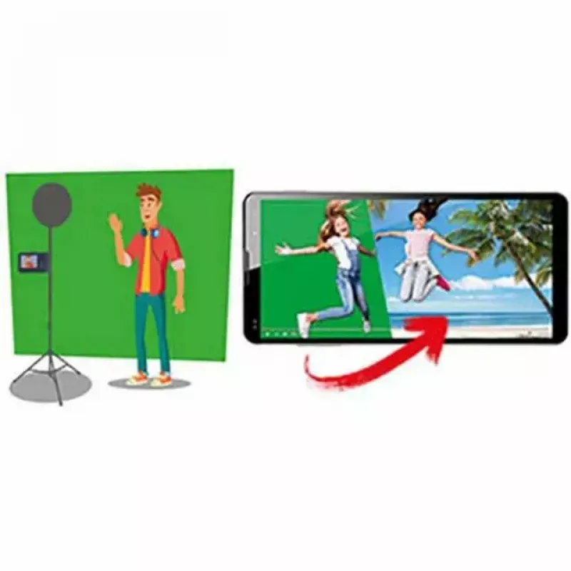 Greenscreen EASYPIX MyStudio 62020 portatile leggero – sfondo pieghevole per foto e video