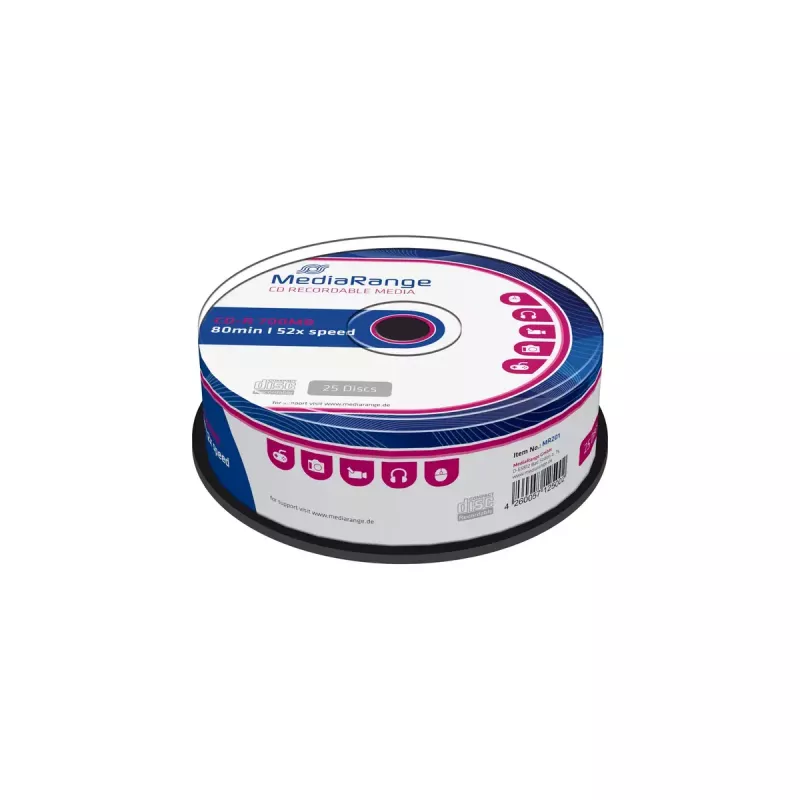 CD-R MediaRange MR201 700 MB 52x 25 pz.