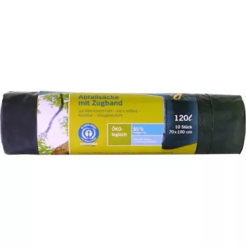 Sacchetti per rifiuti Secolan 120L grigi con coulisse extra resistenti 1x10
