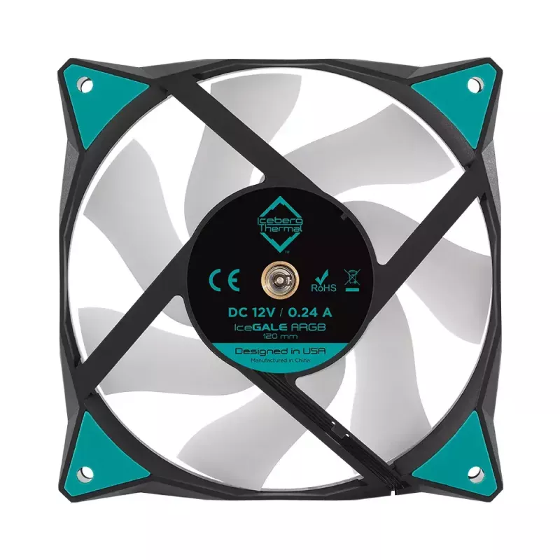 Ventola Iceberg Thermal IceGALE ARGB 12 cm nero