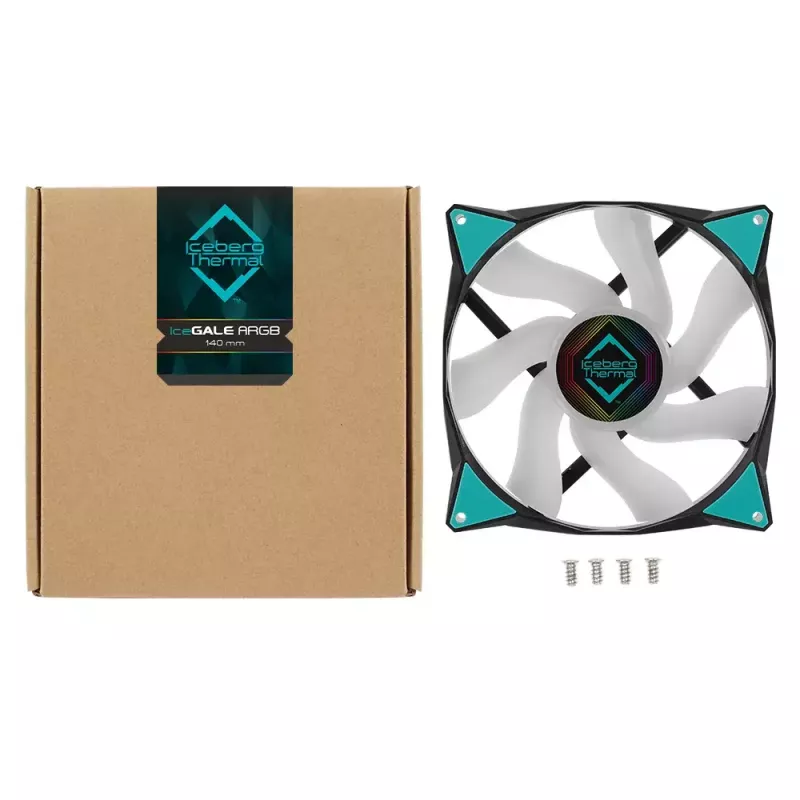 Ventola Iceberg Thermal IceGALE ARGB 14 cm nero