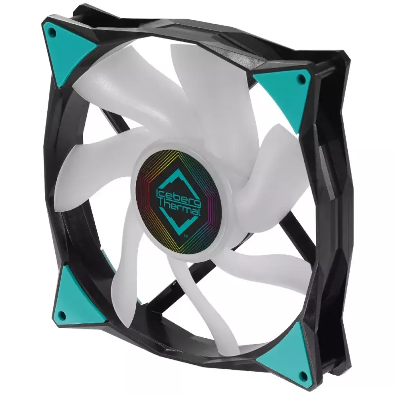 Ventola Iceberg Thermal IceGALE ARGB 14 cm nero