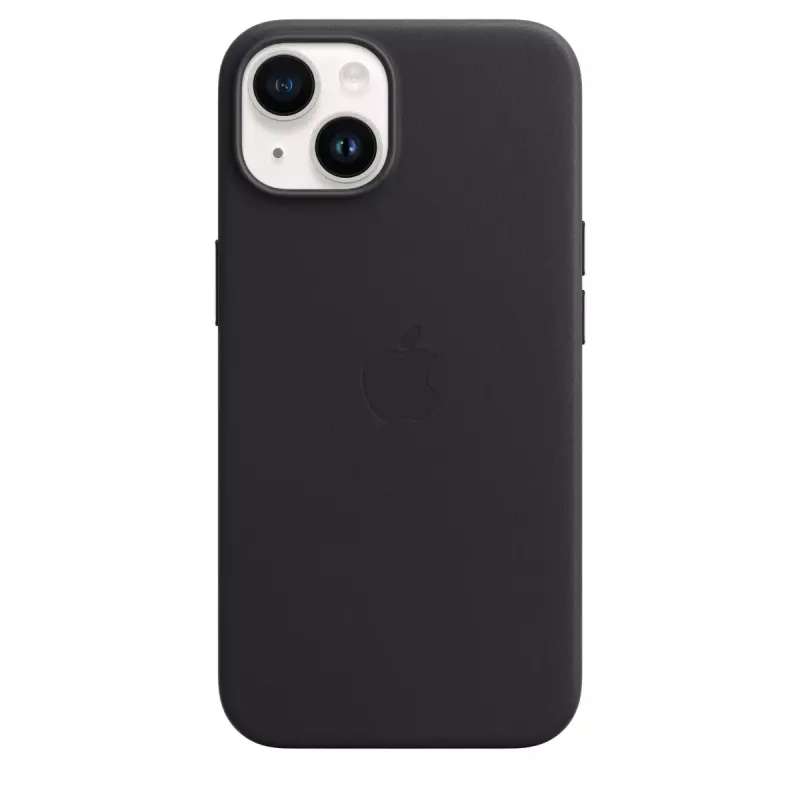 Custodia Apple iPhone 14 in pelle con MagSafe mezzanotte nero