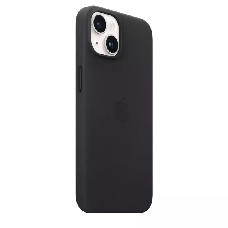 Custodia Apple iPhone 14 in pelle con MagSafe mezzanotte nero