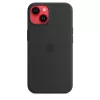 Custodia in silicone con MagSafe per iPhone 14 di Apple — microfibra/silicone, 6,1 pollici (Midnight)