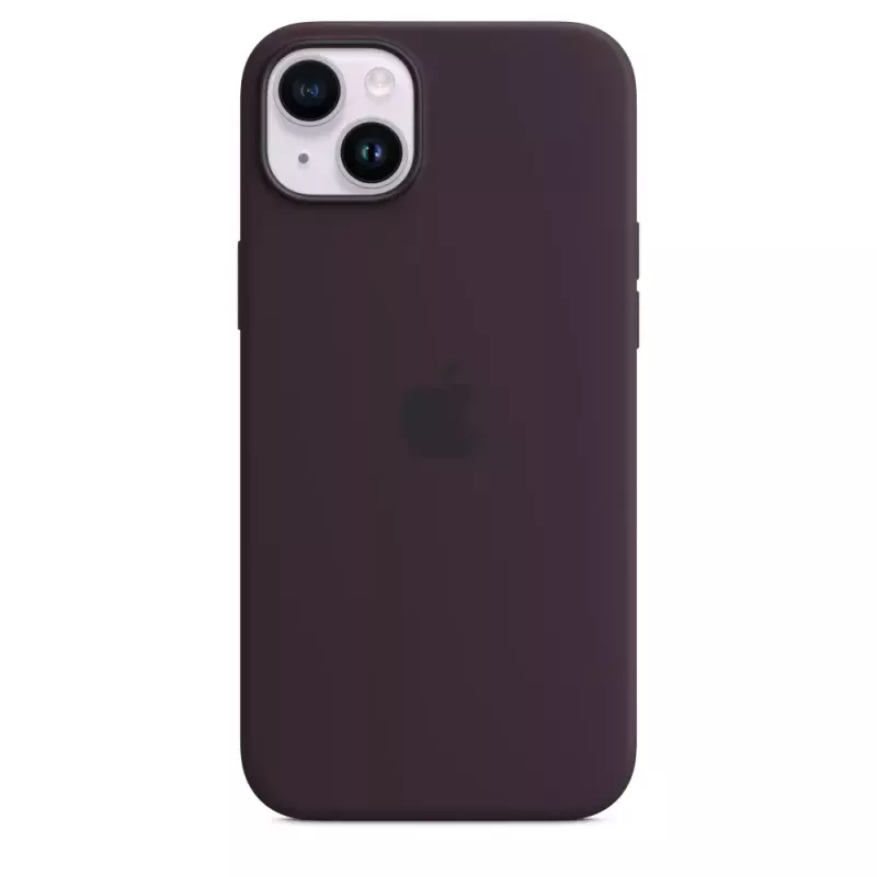 Custodia in silicone Apple iPhone 14 Plus bordeaux MagSafe