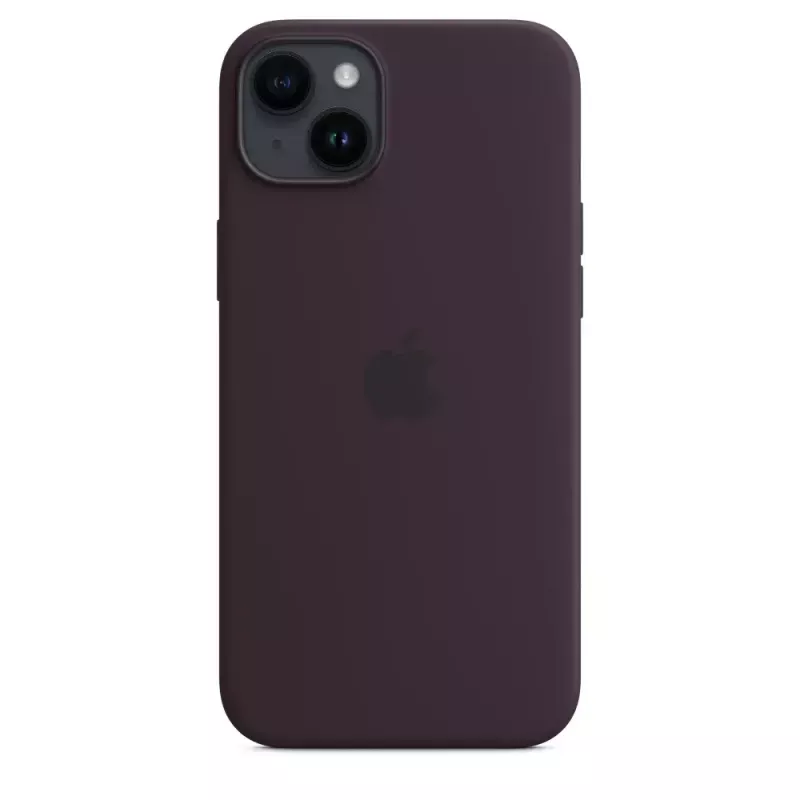 Custodia in silicone Apple iPhone 14 Plus bordeaux MagSafe