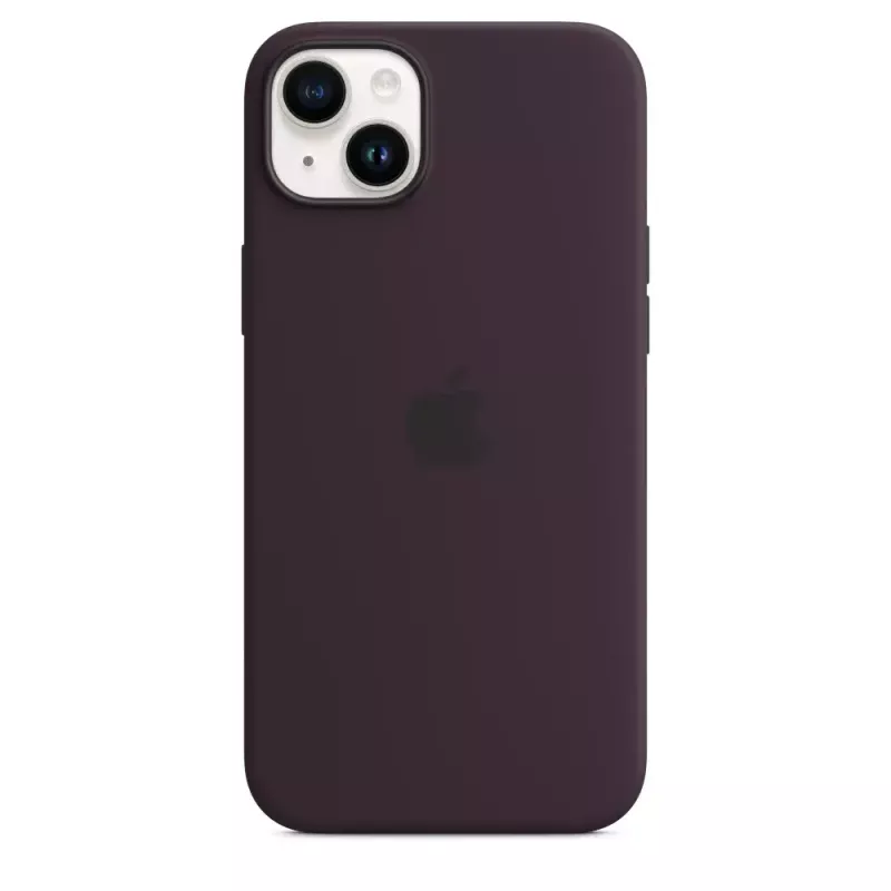 Custodia in silicone Apple iPhone 14 Plus bordeaux MagSafe