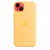 Custodia in silicone Apple iPhone 14 Plus MagSafe Sunglow giallo