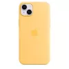 Custodia in silicone Apple iPhone 14 Plus MagSafe Sunglow giallo