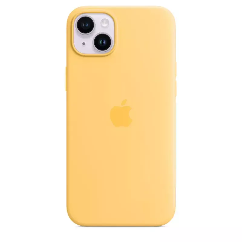 Custodia in silicone Apple iPhone 14 Plus MagSafe Sunglow giallo