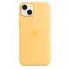 Custodia in silicone Apple iPhone 14 Plus MagSafe Sunglow giallo