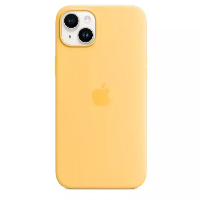 Custodia in silicone Apple iPhone 14 Plus MagSafe Sunglow giallo