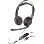 Cuffie Poly Blackwire 5220 stereo USB-A — connessione stereo USB-A con filo, archetto, microfono