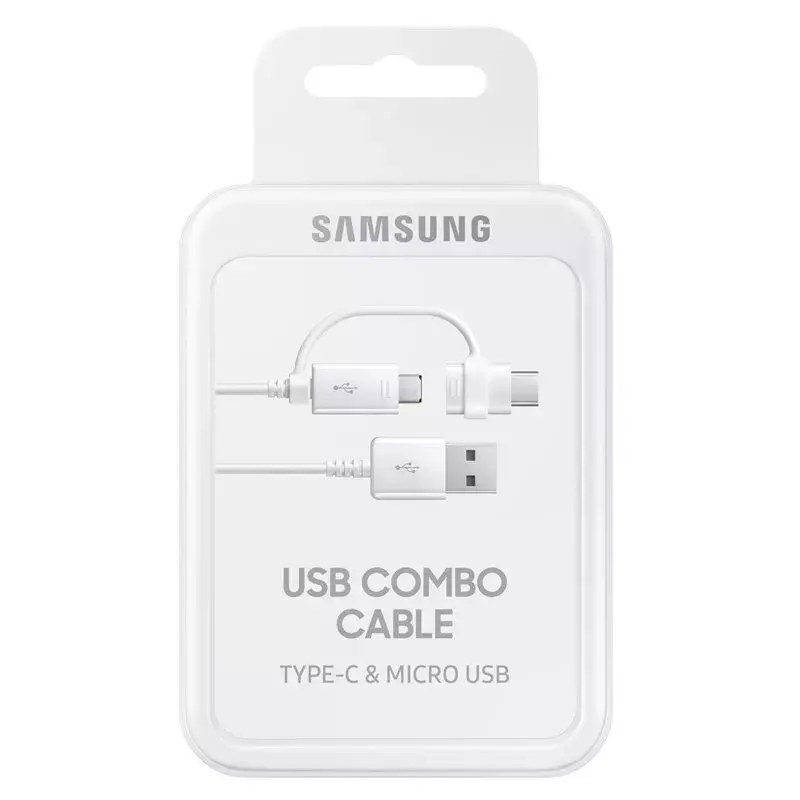 Cavo USB Samsung EP-DG930 1,5 m USB-A USB-C/Micro-USB-B bianco