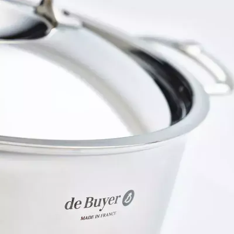 de Buyer Affinity Pentola con coperchio, 28 cm, acciaio inox