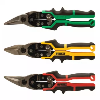 Set di cesoie per lamiera DeWALT DWHT14676-0, 3 pezzi