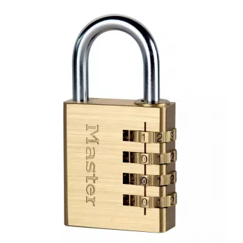 Lucchetto a combinazione MASTER LOCK 40 mm finitura ottone con impostazione autonoma