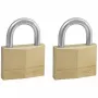 Lucchetto MASTERLOCK 50 mm corpo in ottone massiccio, confezione da 2, archetto cilindrico