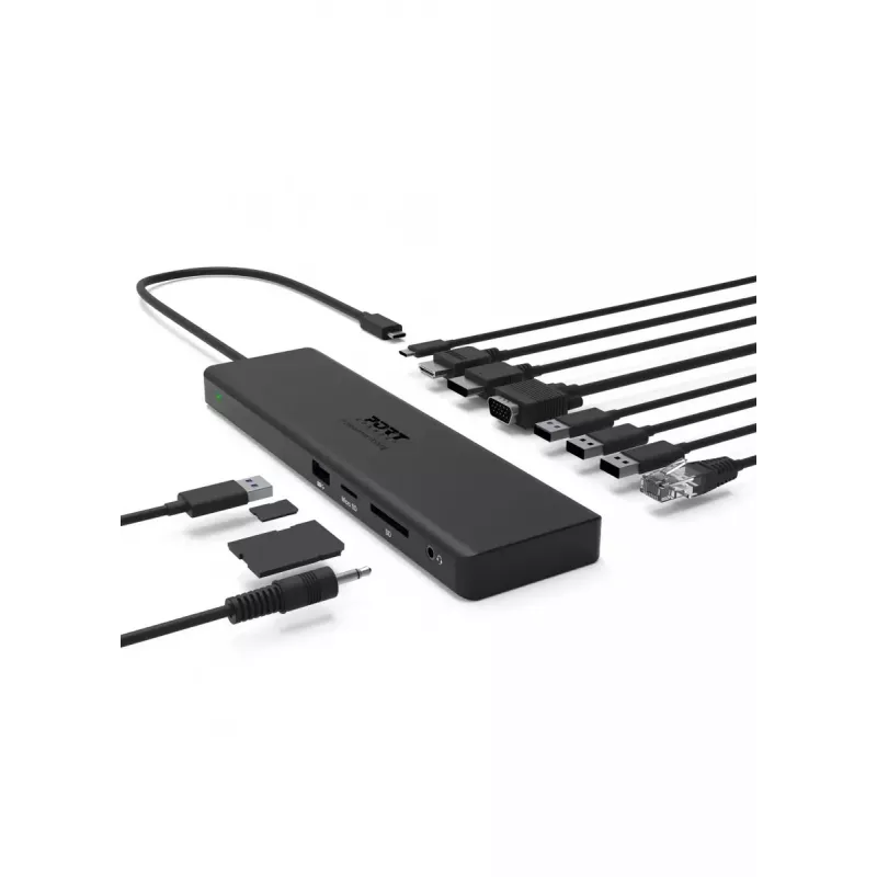 Docking station per laptop Port Replicator Port Designs 901906-W USB 3.2 Gen 2 Type-C nero