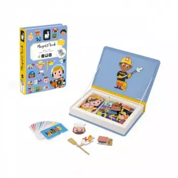 JANOD Magnetibook professioni età consigliata da 3 a 6 anni cartone blu