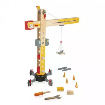 JANOD Grande gru multicolore legno di faggio 3-8 anni