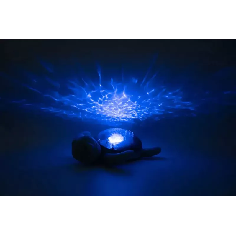 Luce notturna da appoggio Cloud B Tranquil Turtle blu spegnimento automatico