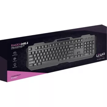 Tastiera con filo Lexip RAKKA-MK-I — layout meccanico compatto, connettore USB
